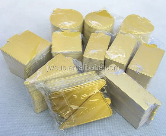 Foil Paper Cake Bases Boards Mini Cake Board Golden Custom Logo PE Free JW Customized Gravure Printing Food Wrapping Paper