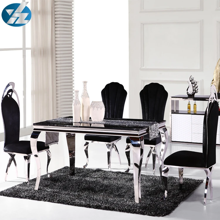 Современные Квадратные столовые столы из нержавеющей стали со стеклянной столешницей золотого цвета 1110