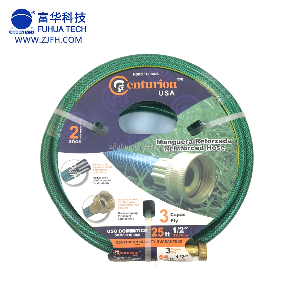 Fuhua Plastic Flex pipe / PVC fiber reinforced 18mm Garden Hose