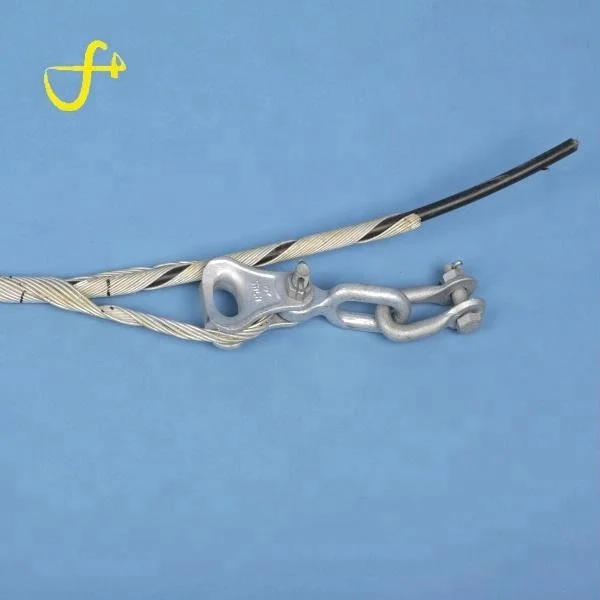 Preformed dead-end guy grip tension clamp for ADSS OPGW Cable