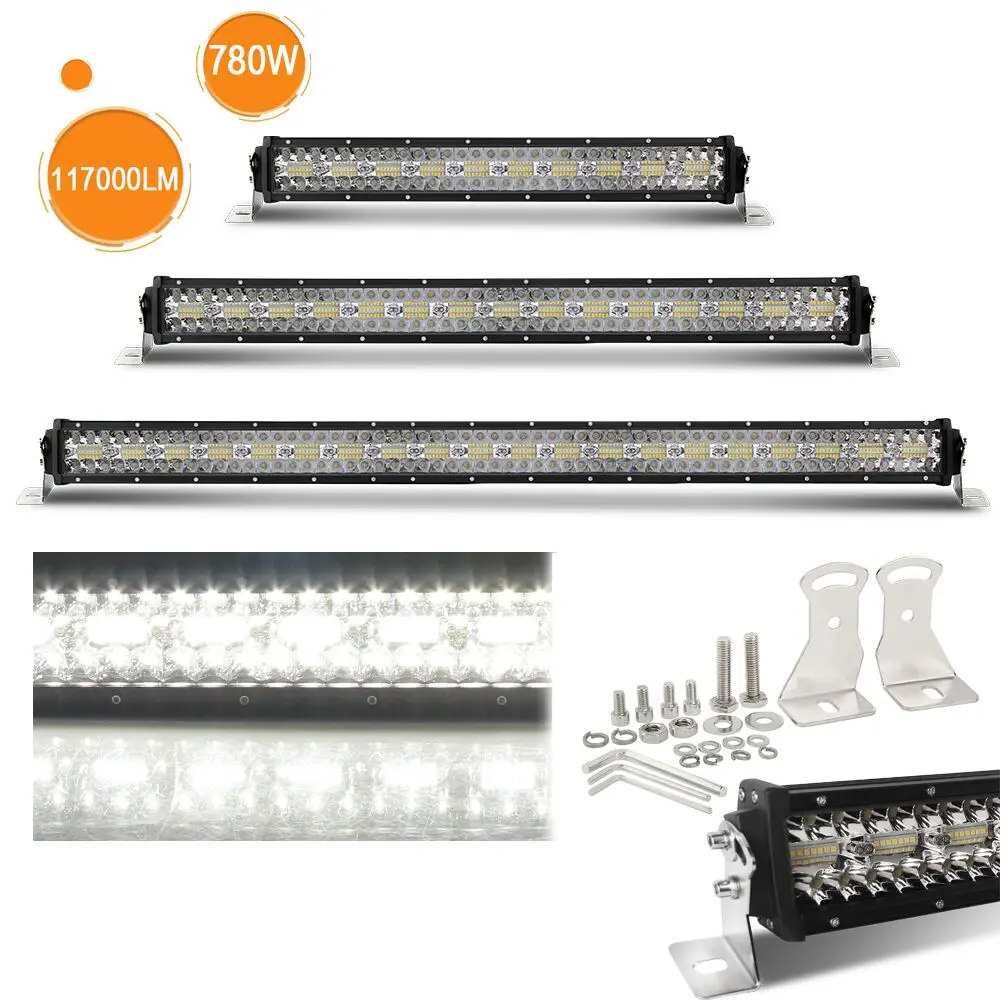 Тройная Светодиодная панель для грузовиков, высокояркая Автомобильная внедорожная панель для грузовиков, 22, 32, 42, 52 дюйма, новейший дизайн