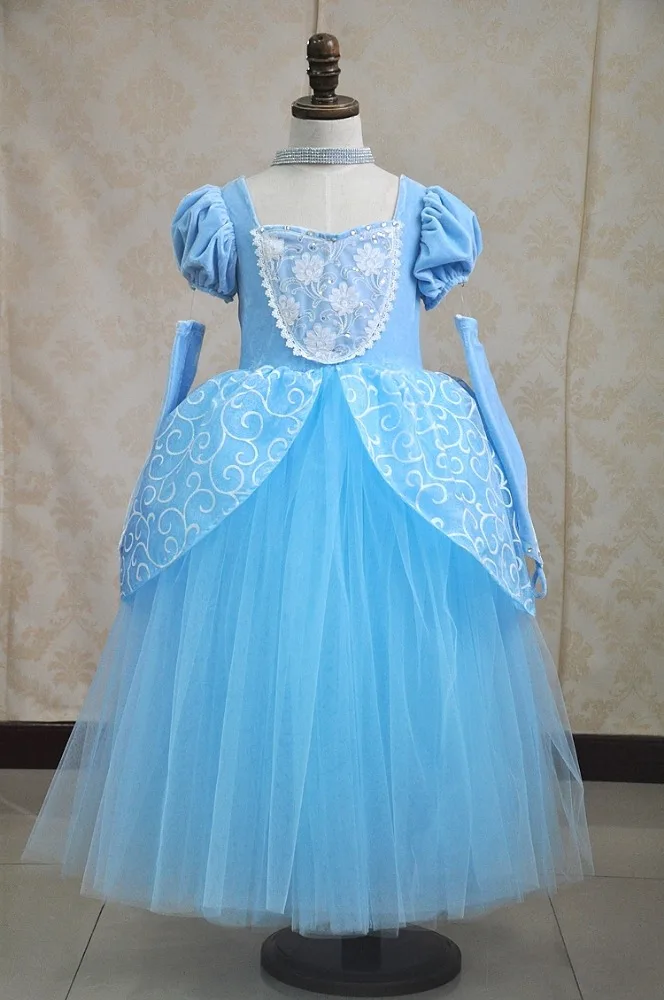 Baby Clothing Velvet Sleeve Princess Dress Puff Flower Girl Dress