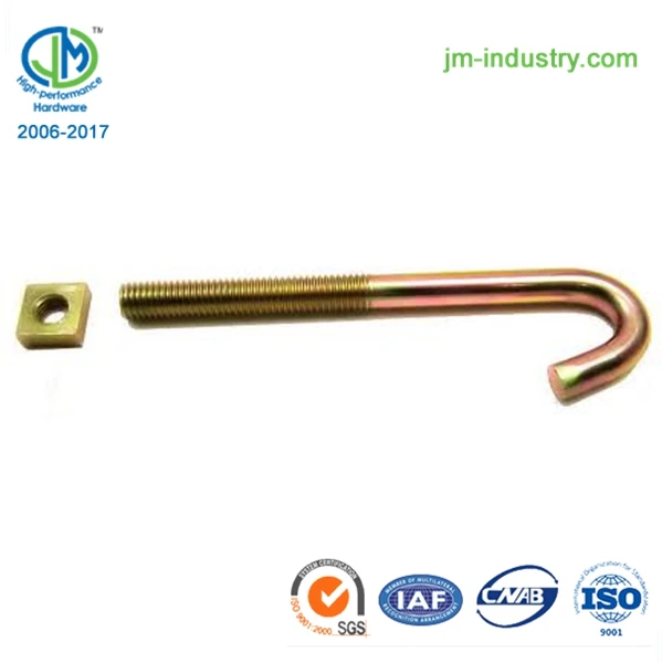 ASTM 3/4 Carbon Steel hook anchor bolts