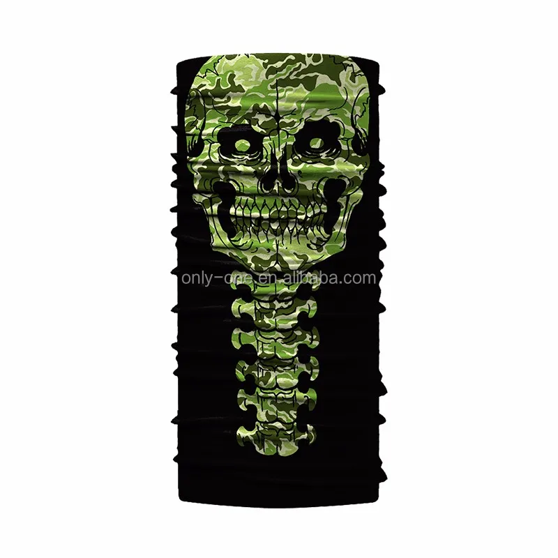 2017 Hot Sale 100% Polyester Microfiber New Design Custom Multifunction Seamless Skull Mask Bandana