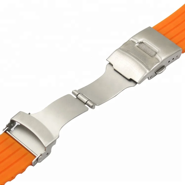 
Sport Style Soft Multi Colors Rubber Watch Band Stripes Grain 20mm-24mm mm Silicone Watch Strap 