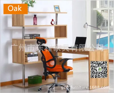 Study Table Furniture Designed Wooden Book Shelf Computer Desk Set Customize Bookcase