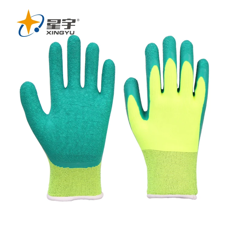 
Gloves Latex Xingyu 13G Polyester Latex Coated Crinkle Work Safety Gloves Online Shopping  (62025922329)