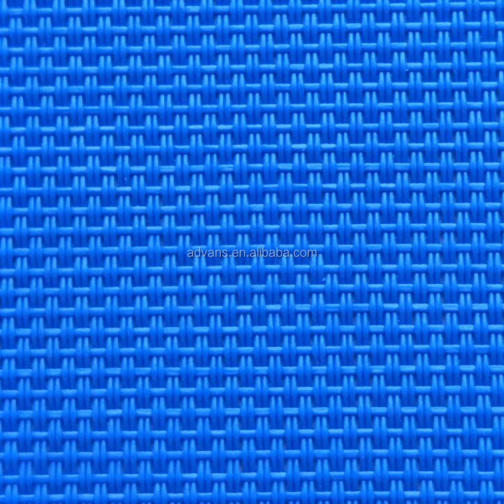 2*1 Weave Black blue Red Outdoor Furnitures Sun Bed Vinyl PVC Coated Polyester Mesh fabric