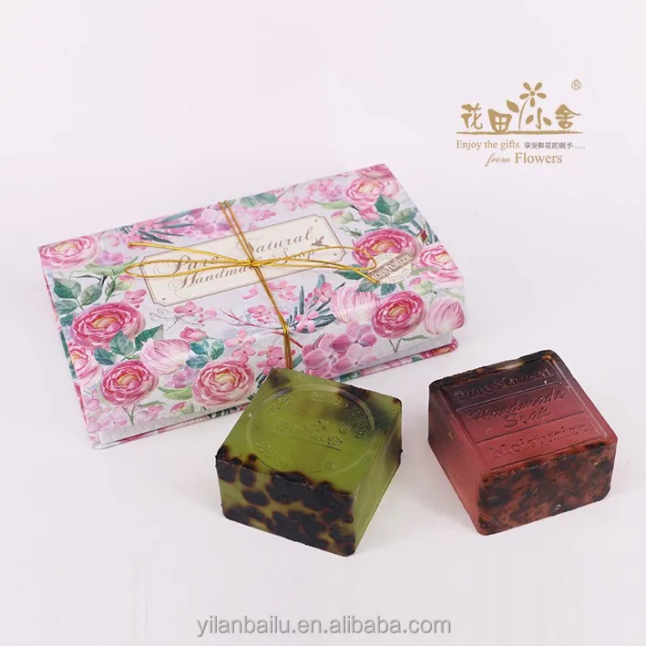 
Nice transparent soap whitening soap with dry flowers 