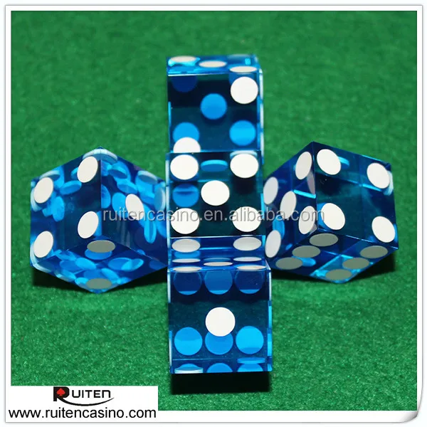 Acrylic Precision Craps Dice Transparent Colored Dice