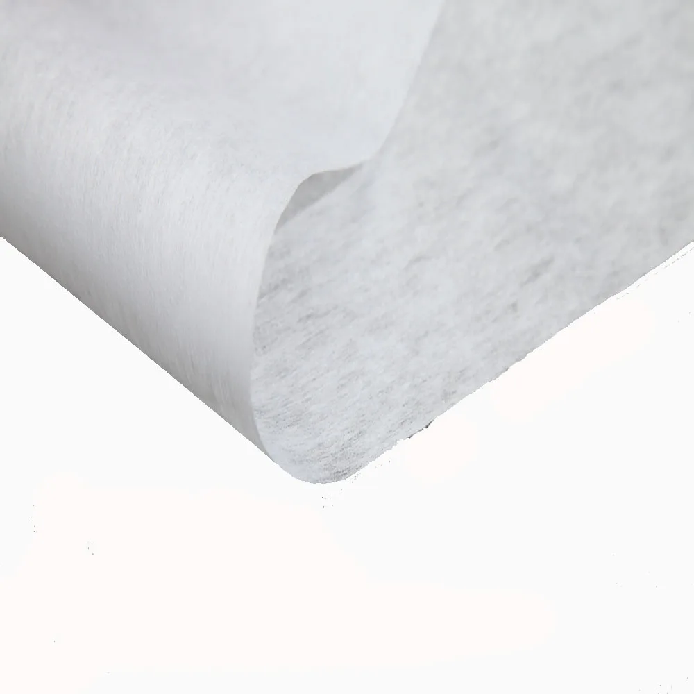 100% polyester gum stay non woven interlining 1025HF , embroidery backing interlining