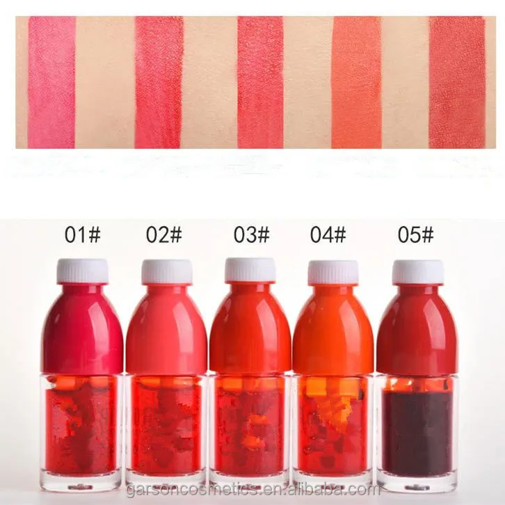 
OEM Garson cute bottle shape liquid moisturizing fruit taste long-lasting lip gloss 