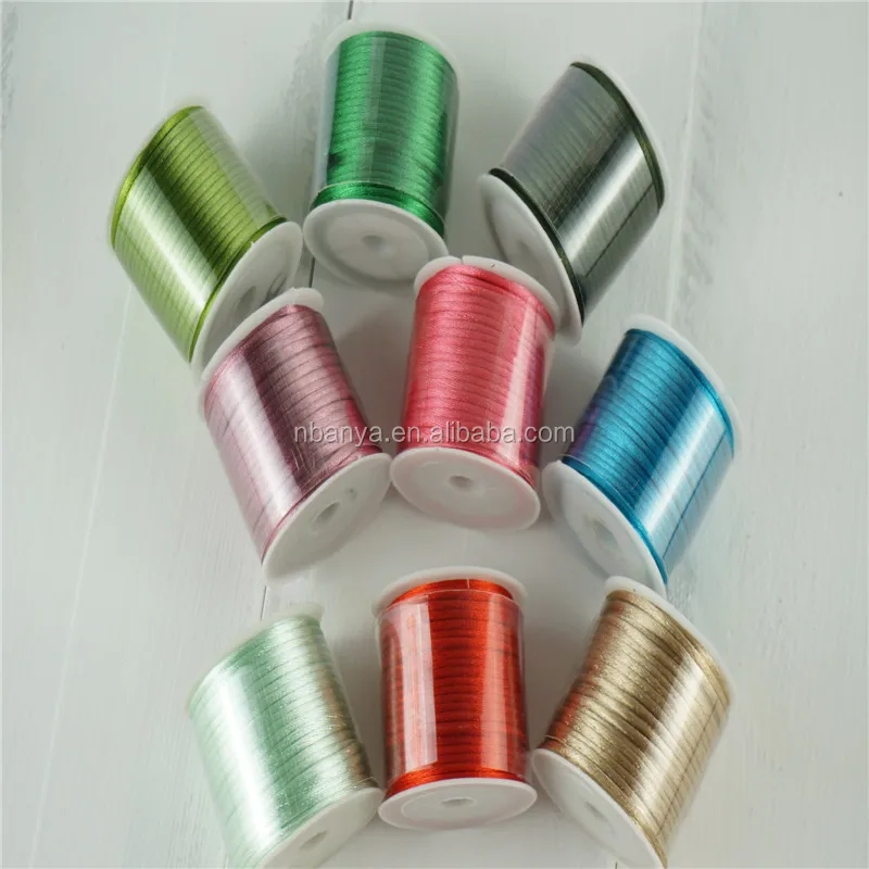 Factory Big Quantity Bobby Tiny Cord 2mm satin cord