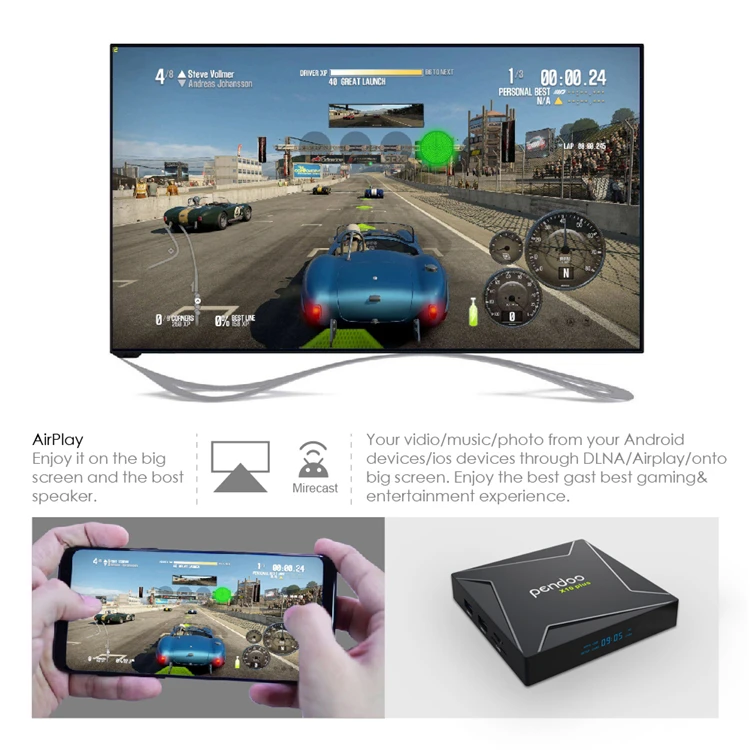  ТВ-приставка pendoo X10 plus Android 9 1 4 + 32 ГБ Wi-Fi