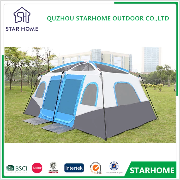 cheap 8 -12 people large luxury camping double layer 4 season waterproof cabin outdoor tent
