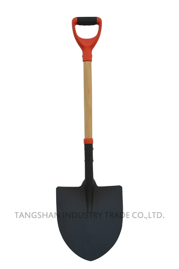 
Hot sell pala all types of pointed round mouth shovel with wooden handle 