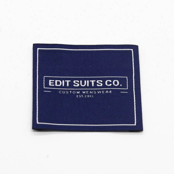 Popular damask woven label garment tag bag labels