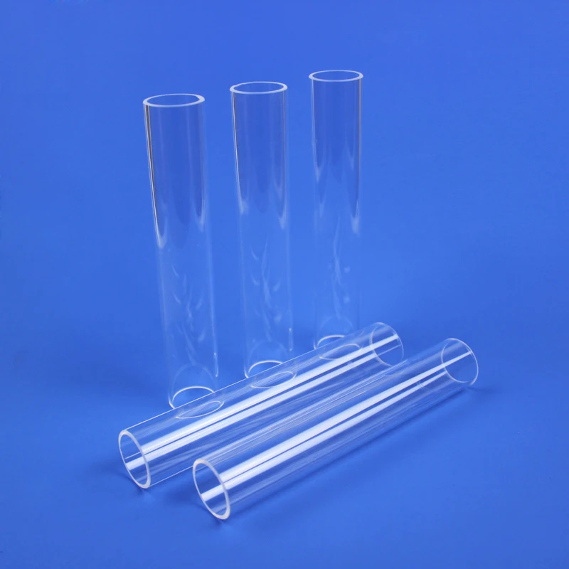 Clear High Pressure resistance large diameter quartz glass tubes
