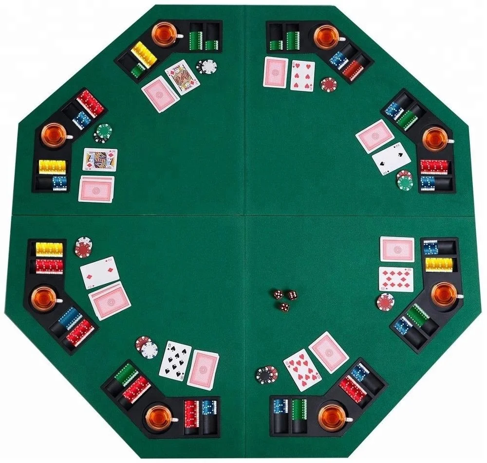 48inch octagonal poker table top with carry bag, custom logo