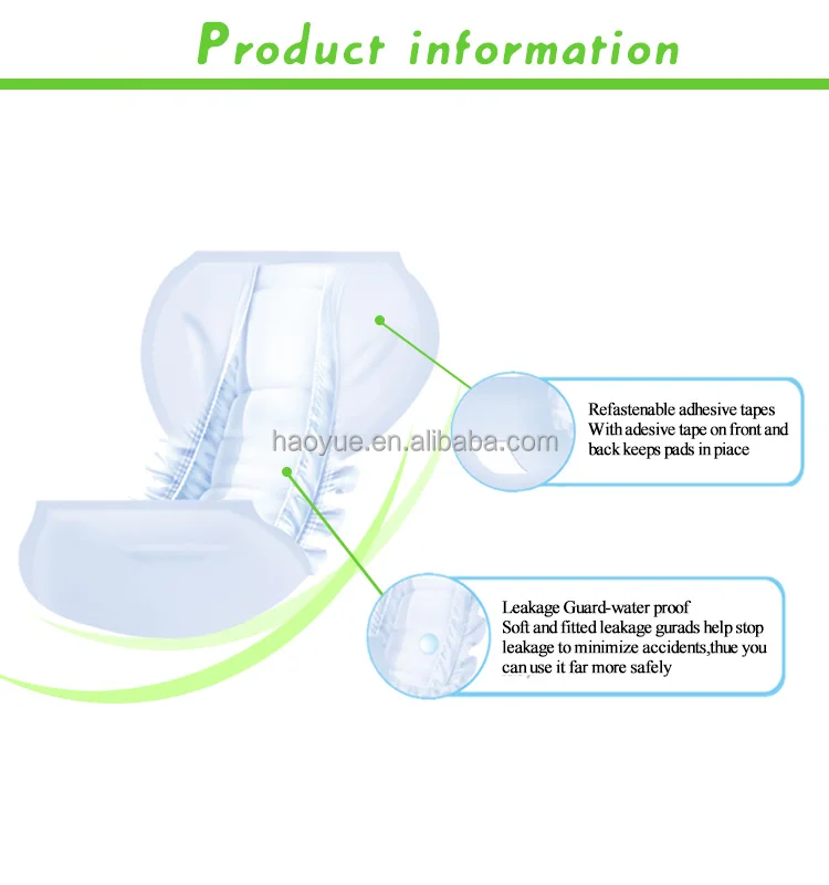 Medical adult straight insert pad for elder people and nursing home
