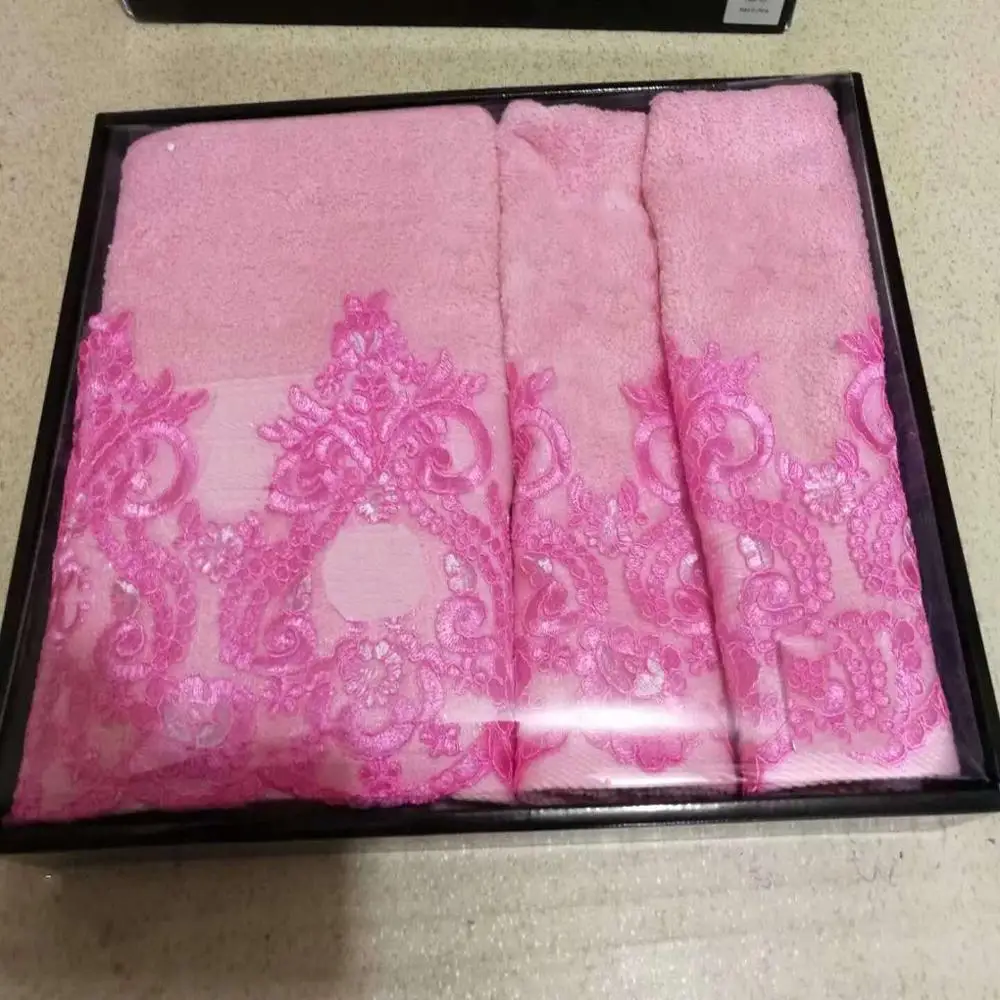 
Towels Turkey Lace Towels Wholesale 3 pcs 