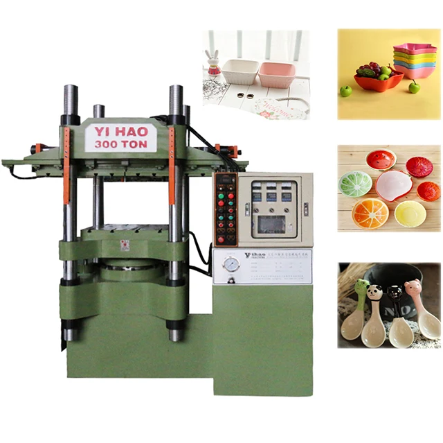
300ton automatic double color hydraulic press melamine crockery molding machine for plate bowl tray spoon dish cup 