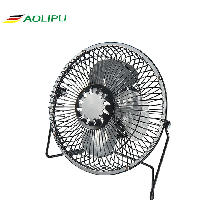 RoHS approval usb mini fan promotional gifts metal 4 inch desk portable usb fan