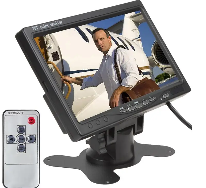 Brand screen tft 7 inch small size car monitor with VGA AV interface