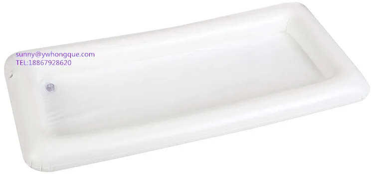 White Inflatable Serving Bar and Buffet with Drain Plug , Salad Ice Tray Food Drink Containers