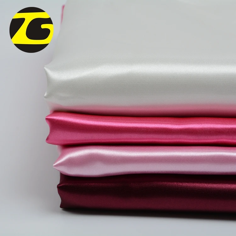 high quality plain satin polyester woven shiny woven fabric for wedding