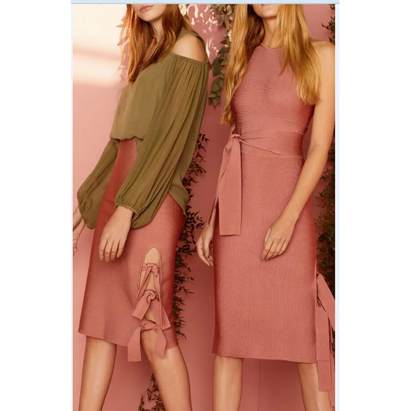 BH5417 2021 Элегантные платья без рукавов новейший дизайн высокое качество гладкая ткань пояс элегантное модное платье макси