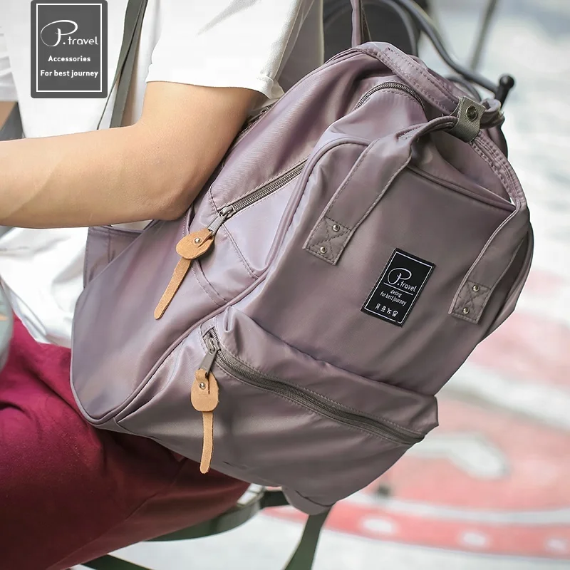 P.travel Foldable Travel Waterproof Zipper Usb Port Shoulder Bag Backpack