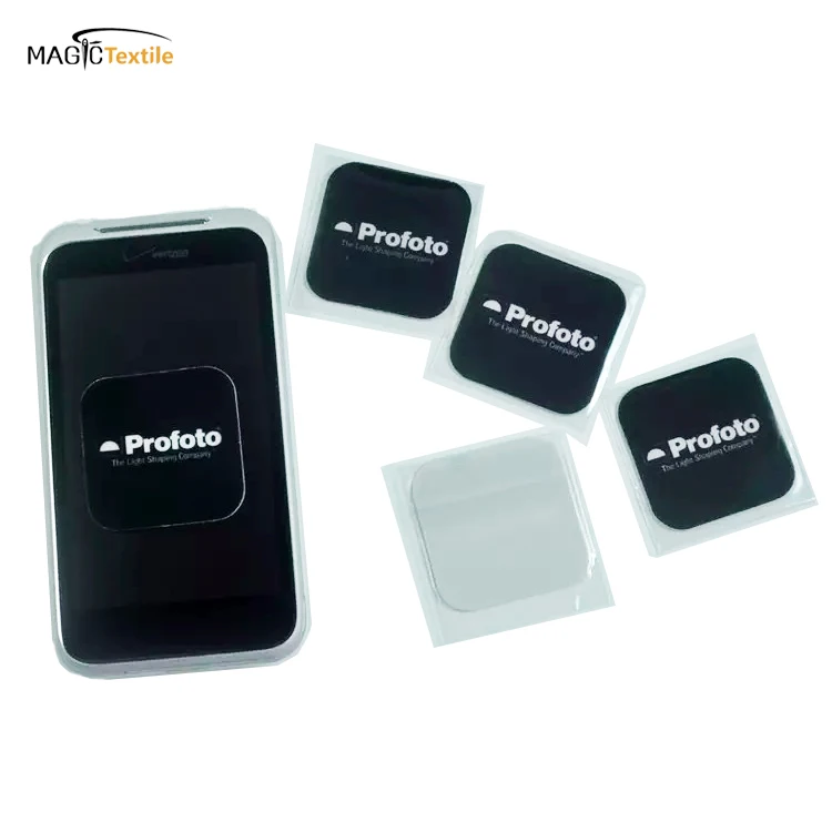 custom mobile phone sticker microfiber sticky screen cleaner for smart phone screen