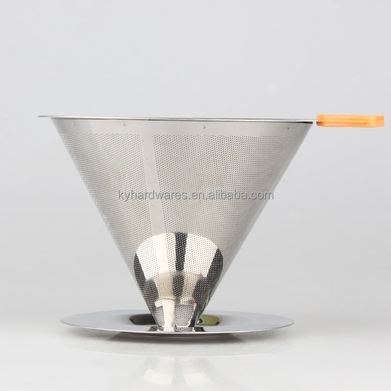 Stainless Steel Pour Over Coffee Filter Paper-less Filter