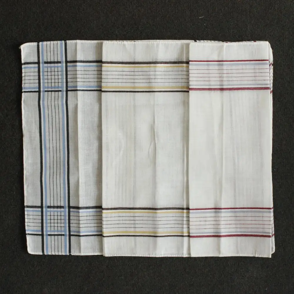 yiwu market wholesale stripe handkerchief polyester