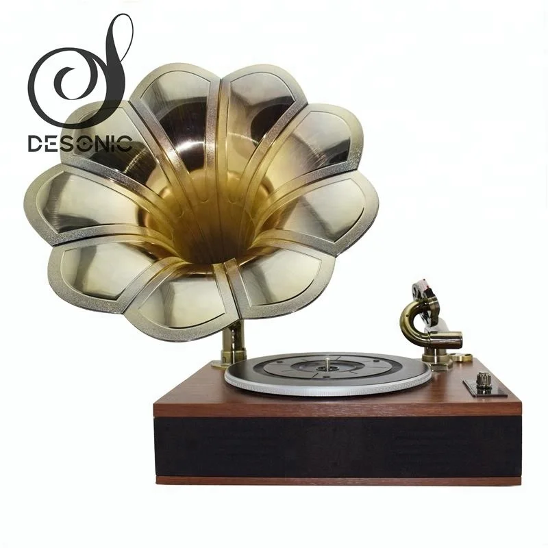 Antique horn gramophone phonograph turntable record player wholesale