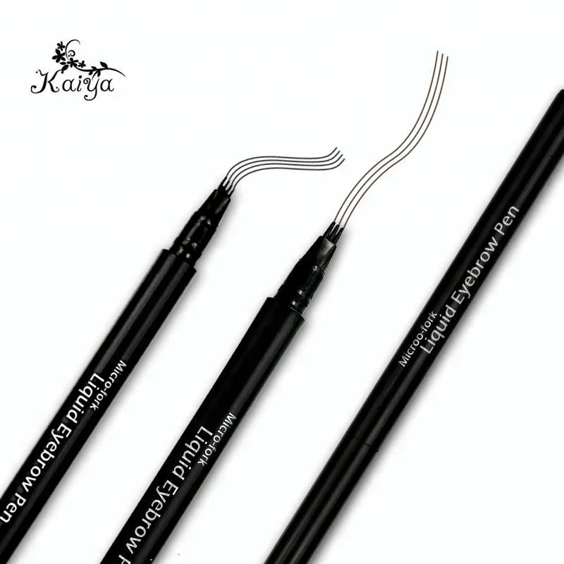 OEM Precise Four Tip Eye Brow Pens Long Wear Makeup Waterproof Eyebrows Tattoo Pencil Black Liquid Microblading Eyebrow Pencil