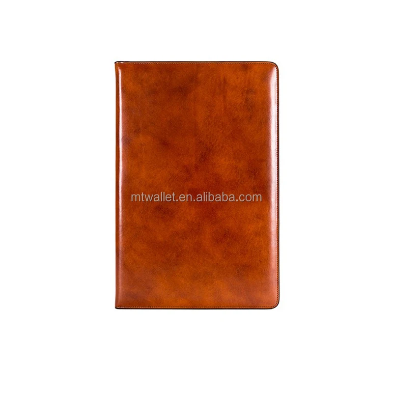 Leather Professional Briefcase Style Custom Portfolio With Ring Binder Handle Portfolio Art Document Case Notepad Portfolio
