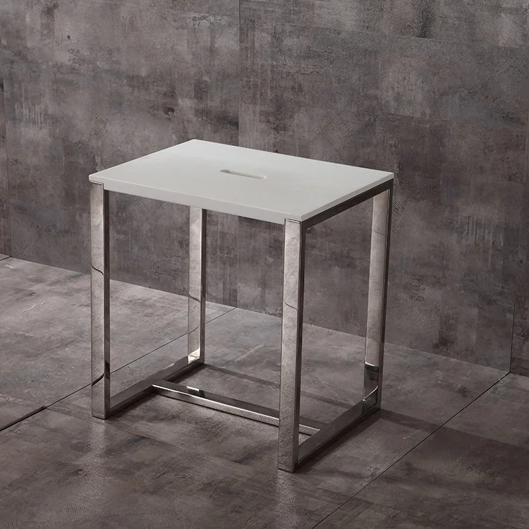 KC-01 bathroom shower seat shower bench freestanding solid surface resin stone shower stool