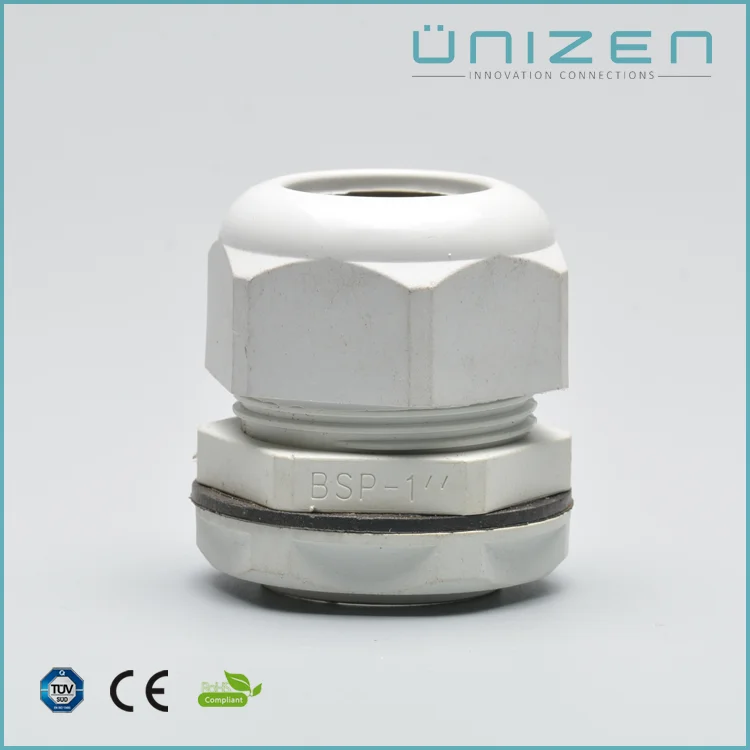 Unizen Wholesale Price Plastic Nylon Cable Glands BSP, PG, M, NPT Size Chart BSP 1