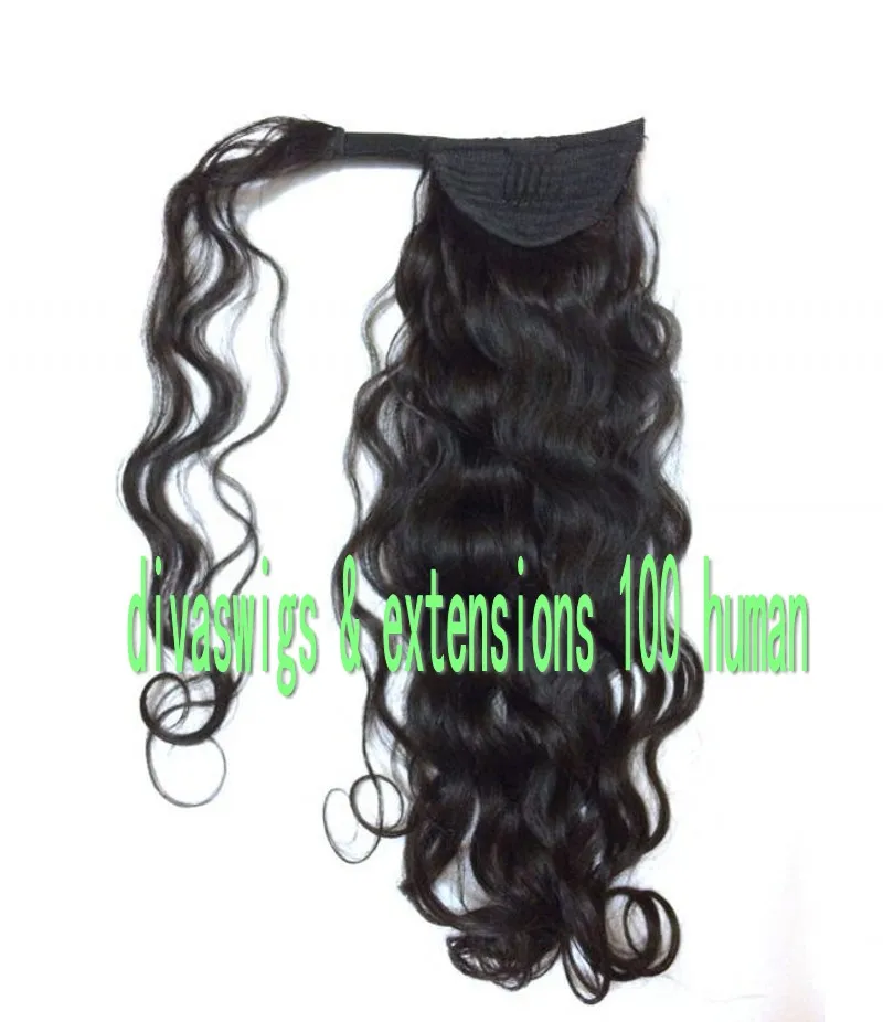 Top quality 100% remy wholesale human hair drawstring ponytail for black women afro kinky ponytail curly