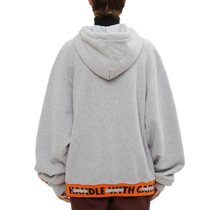 
new winter design contrast color custom logo oversized drop shoulder with kangaroo pocket pullover hoodie 