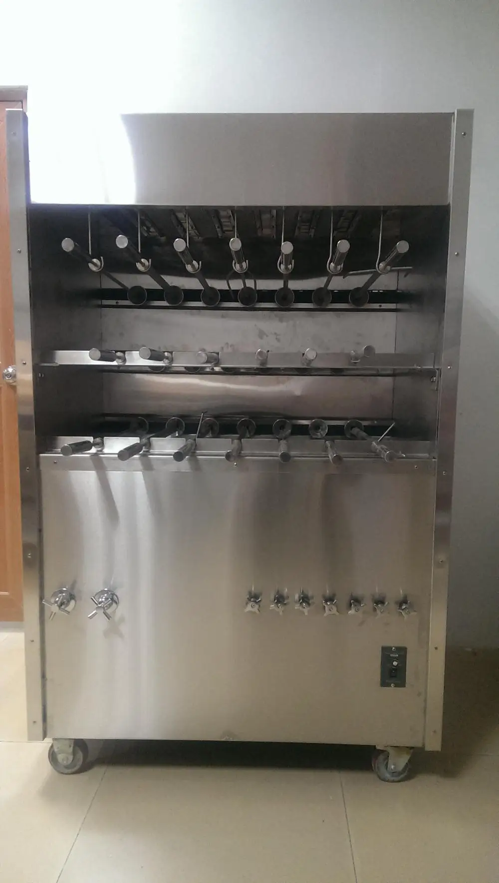 Customized accepted outdoor stainless steel commercial BBQ grills charcoal rotisserie