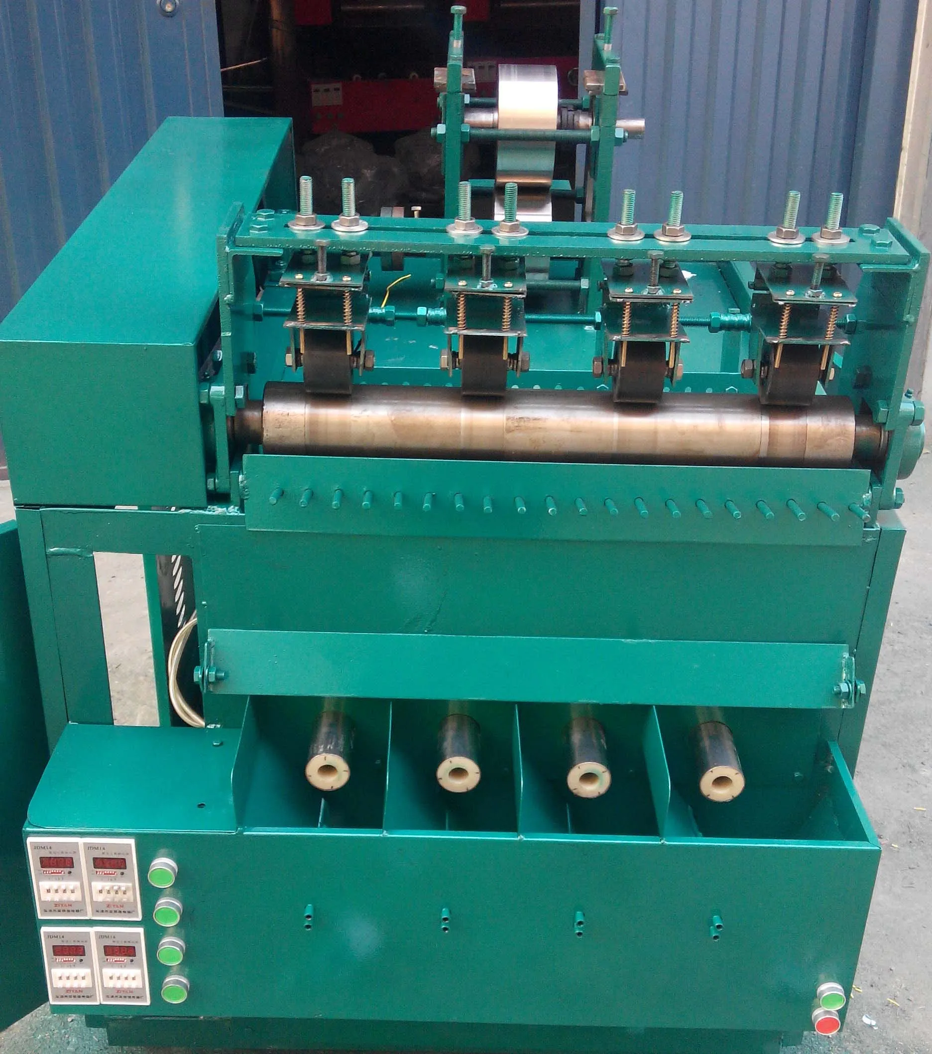 China manufacturer 5 balls flat scourer making machine/stainless steel wire pan scourer ,wire drawing machine