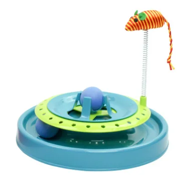Hot Sale Funny Tower of Tracks Cat Toy with Mouse Pet Sleeping Breathing Game Cat Teaser Toy