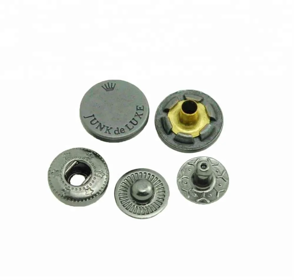 
alloy black rubber cap spring snap button 