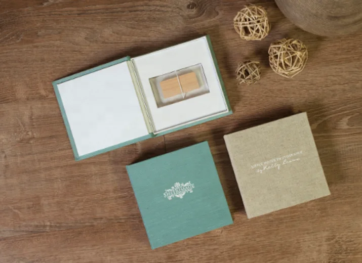 Fabric cardboard boxes for USB packing