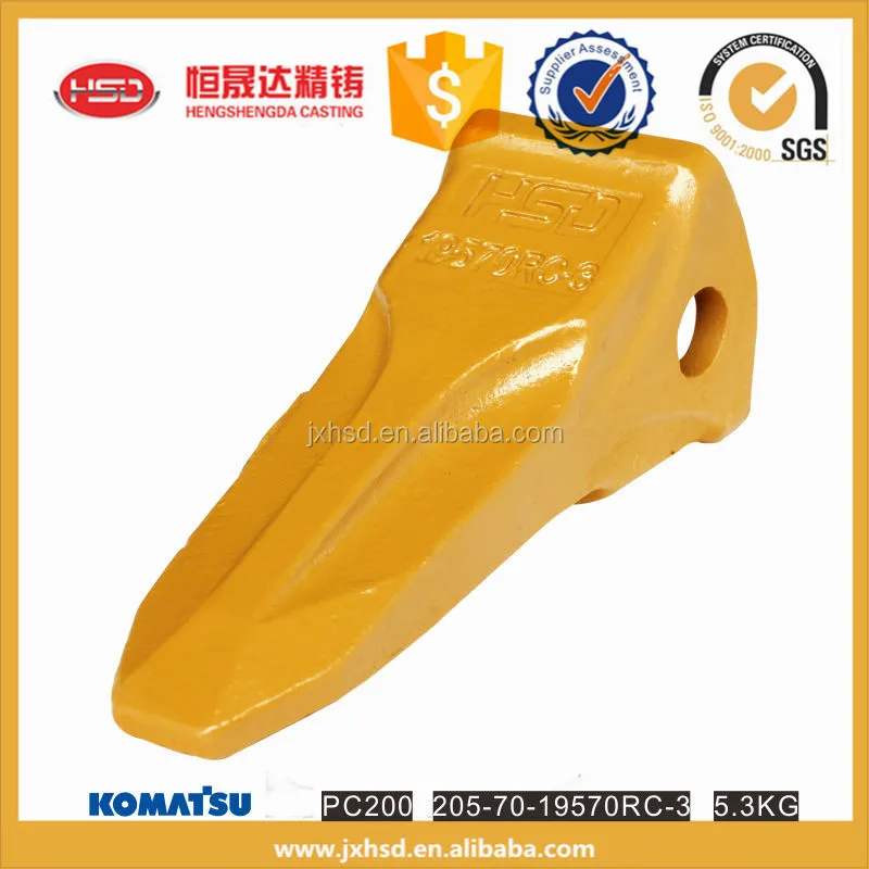 pc200 excavator bucket tooth 205-70-19570RC-3,19570RC rock chisel bucket teeth