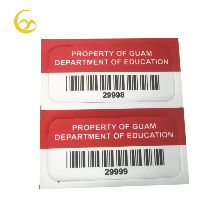 Laser Aluminum Metal Barcode Label Serial Number Asset Tag