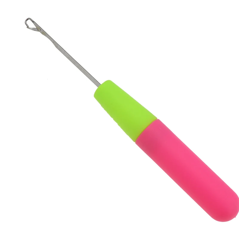 High quality knitting needle plastic handle crochet hook with tongue